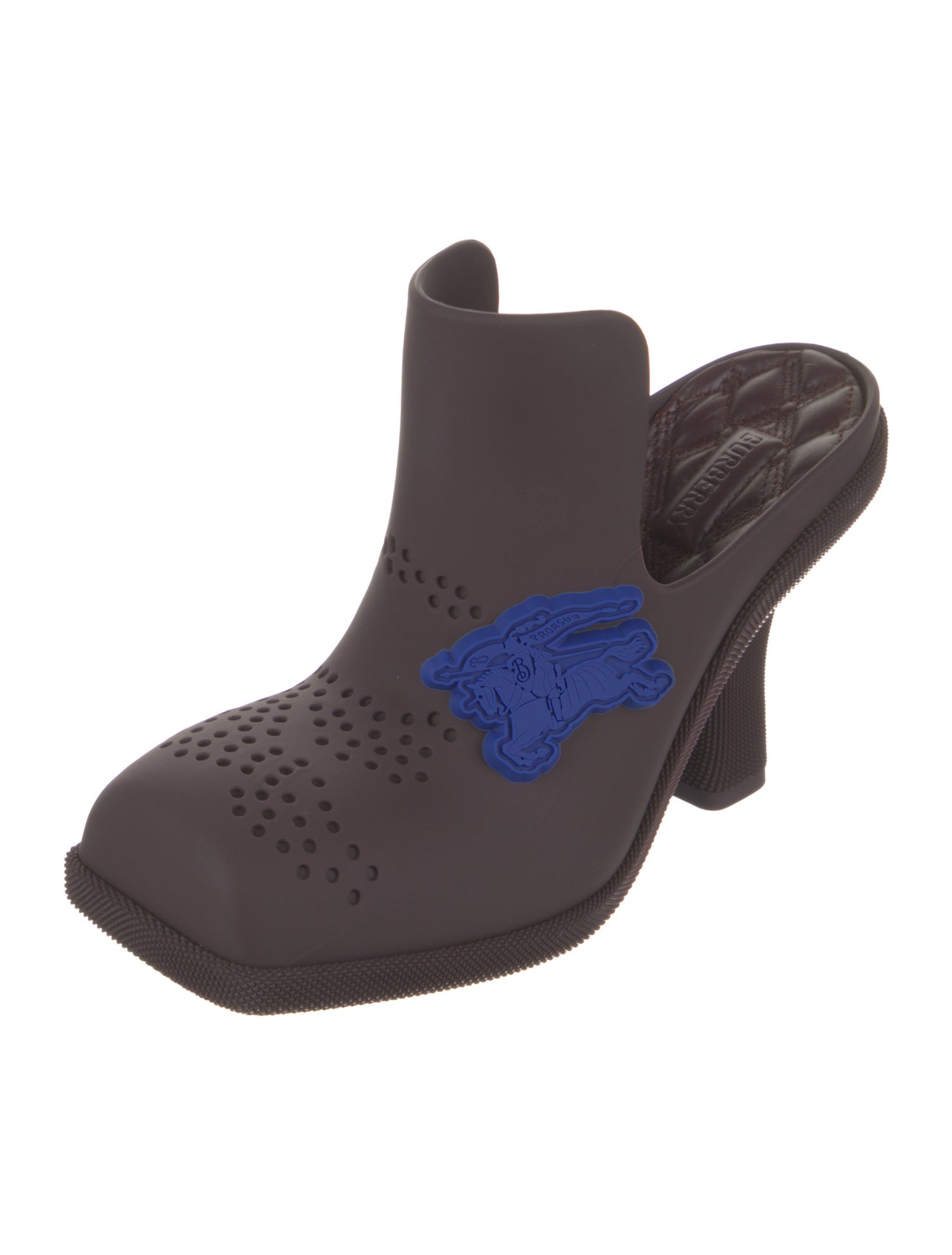 Burberry Rubber Graphic Print Mules